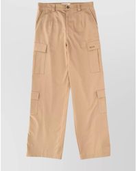 MSGM - Cotton Oversized Cargo Trousers - Lyst