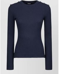 Dondup - Sweater Crew Neck Button Shoulder Detail - Lyst