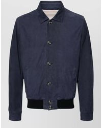 Barba Napoli - Leather Bomber Jacket - Lyst