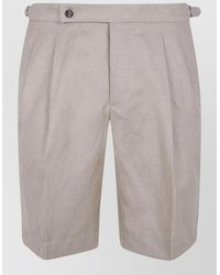 Incotex - Chino Shorts Belt Loops Back Pockets Pleats - Lyst