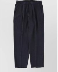 Herno - Linen Straight-Leg Trousers - Lyst
