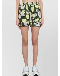 MSGM - Cotton Elastic-Waist Short Shorts - Lyst