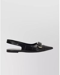 Givenchy - Embossed Calf Leather Slingback Ballerina Flats - Lyst