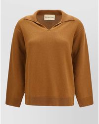 Valentino - Cashmere V-Neck Long-Sleeve Sweater - Lyst