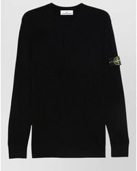 Stone Island - Crewneck Sweater Ribbed Trims Rws Wool - Lyst