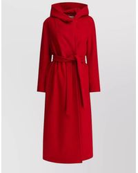 Herno - Wool Blend Long Hooded Coat Belted - Lyst
