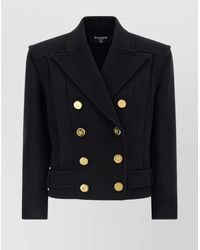 Balmain - Wool Double-Breasted Coat - Lyst