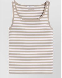 Max Mara - Striped Top Round Neck Thin Straps - Lyst