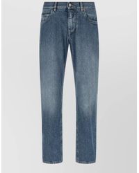 Dolce & Gabbana - Embroidered Straight-Leg Jeans - Lyst