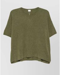C.t. Plage - Cashmere Fine Knit Crew Neck Short Sleeve Jumper - Lyst