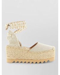Stella McCartney - Gaia Espadrilles Open Back Platform Woven - Lyst