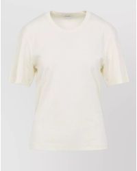 Lemaire - Ribbed Cotton T-Shirt - Lyst