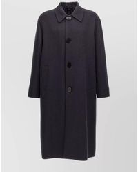 Fendi - Virgin Wool Single Breasted Coat - Lyst
