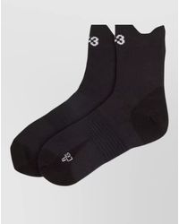 Y-3 - Y 3 Ankle Length Ribbed Socks - Lyst
