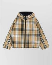 Burberry - Reece Reversible Hooded Nylon Check Jacket - Lyst