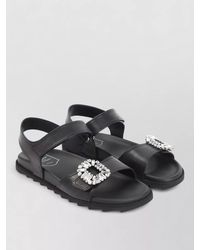 Roger Vivier - Slidy Viv Strass Sandals Open Toe - Lyst