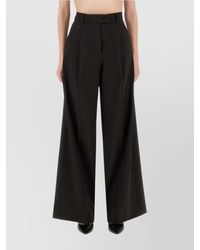 Sportmax - Virgin Wool Wide-Leg Trousers - Lyst