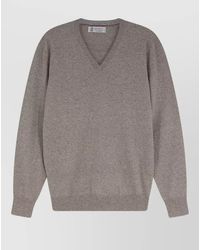 Brunello Cucinelli - Cashmere Sweater V Neck Long Sleeves - Lyst