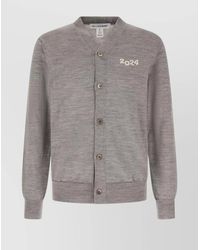 Comme des Garçons - Ribbed V-Neck Wool Cardigan - Lyst