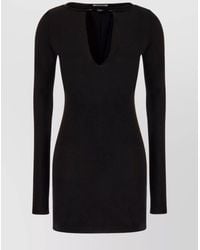 Ambush - Deep V-Neck Mini Dress - Lyst