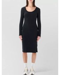 Nike - Ribbed Slim-Fit Long-Sleeve Midi Dress - Lyst