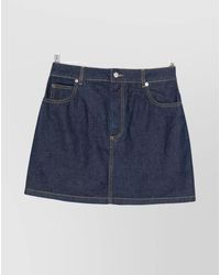 Maison Kitsuné - Denim Mini Skirt - Lyst