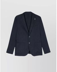 Luigi Bianchi - Logo Jacket Featuring Herringbone Pattern - Lyst