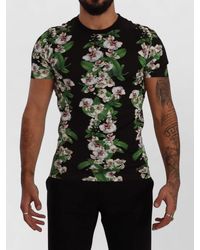 Dolce & Gabbana - Floral-Print Crewneck T-Shirt - Lyst