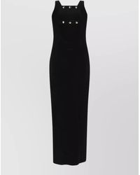 MSGM - Sleeveless Eyelet Detail Maxi Dress - Lyst