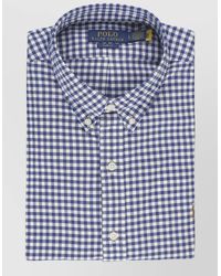 Ralph Lauren - Check Pattern Cotton Shirt Button Down Collar - Lyst