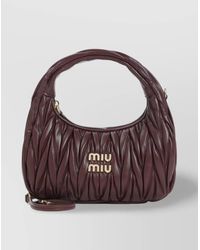 Miu Miu - Matelassé Small Lamb Leather Shoulder Bag - Lyst
