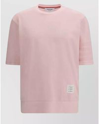 Thom Browne - Cotton Short-Sleeve Striped T-Shirt - Lyst