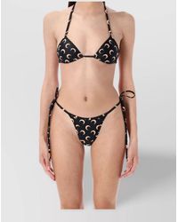 Marine Serre - Moon Print Triangle Bikini Set - Lyst