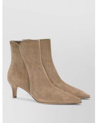 Gianvito Rossi - Levy Suede Ankle Boots Kitten Heel - Lyst