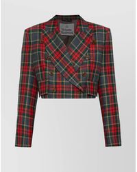 Vivienne Westwood - Structured Plaid Peak Lapel Blazer - Lyst