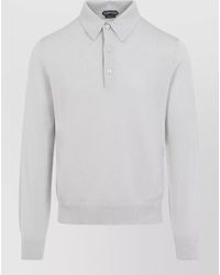 Tom Ford - Cashmere Silk Long Sleeve Knit Polo - Lyst