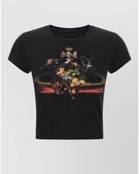 Vivienne Westwood - Printed Cropped Cotton T-Shirt - Lyst
