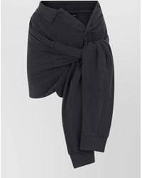 Balenciaga - Cotton Draped Wrap Skirt - Lyst