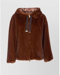 Herno - Faux Fur Drawstring Hooded Bomber Jacket - Lyst