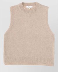 Maison Kitsuné - Wool Sleeveless Knitted Top - Lyst