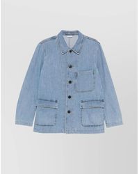 Dries Van Noten - Denim Jacket With Chest Pocket And Flap Pockets - Lyst