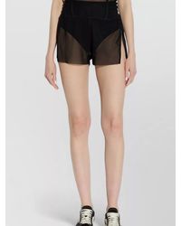 Rick Owens - Sheer Beach Shorts Elastic Waistband Side Slits - Lyst
