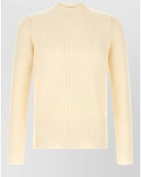 Zanone - Virgin Wool Ribbed Mock Neck Sweater - Lyst