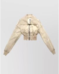 Rick Owens - Cropped Bomber Jacket Sheer Open Collar - Lyst