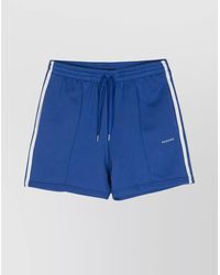 P.A.R.O.S.H. - Striped Logo Embroidered Cotton Blend Shorts - Lyst