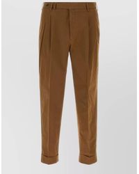 PT Torino - Stretch Cotton Tailored Trousers Belt Loops - Lyst