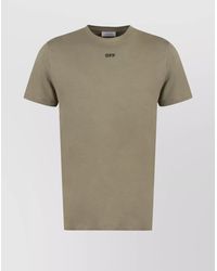 Off-White c/o Virgil Abloh - Cotton Ribbed Crew-Neck T-Shirt - Lyst