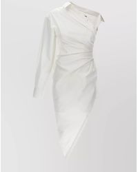Alexander Wang - Draped One Shoulder Shirt Dress - Lyst