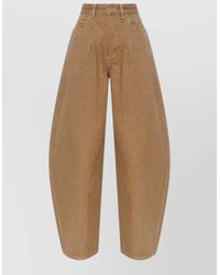 Jacquemus - High Waist Wide Leg Denim Trousers - Lyst
