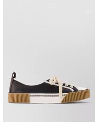 Versace - Sneakers Smooth Calfskin Leather Contrast Sole - Lyst